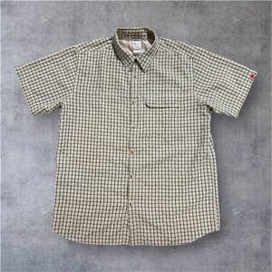 The North Face Men's Plaid Short Sleeve Shirt - Black and Cream